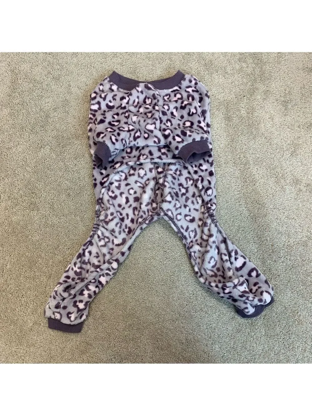 Barkley & Finn small breed dog purple fleece pyjamas Sz M/L